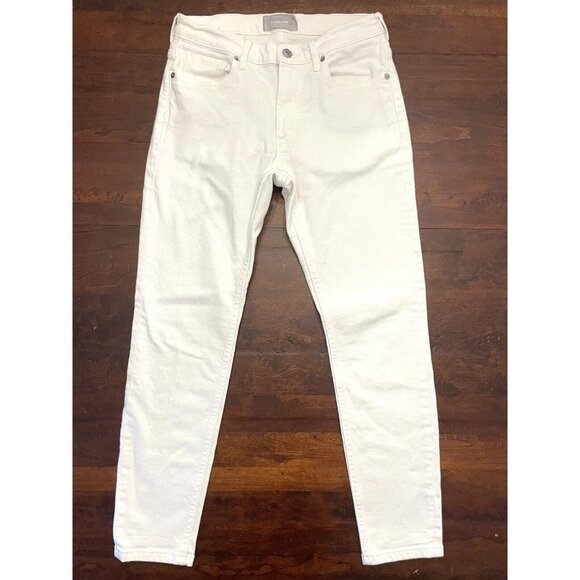 Everlane Womens Size 27 Ankle Jeans‎ Bone White Skinny Crop Mid Rise Classic - Picture 1 of 12